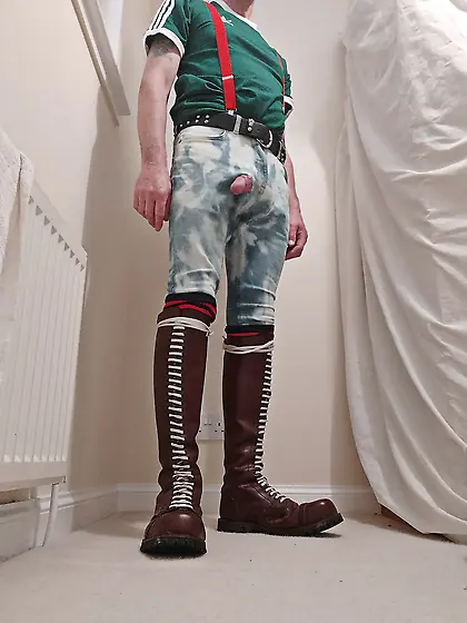 Gay skinhead cock boots