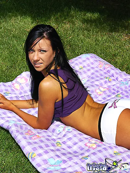 Trista Stevens was getting tan outdoors when she decided to mast