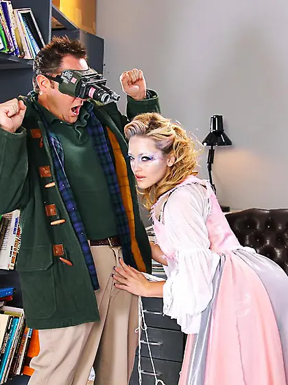 Man gets seduced into hardcore sex by cock hungry blonde slut Al