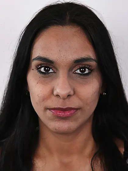 Hot gypsy wearing gray