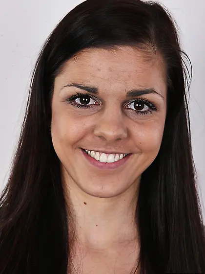 Brunette cutie small tits