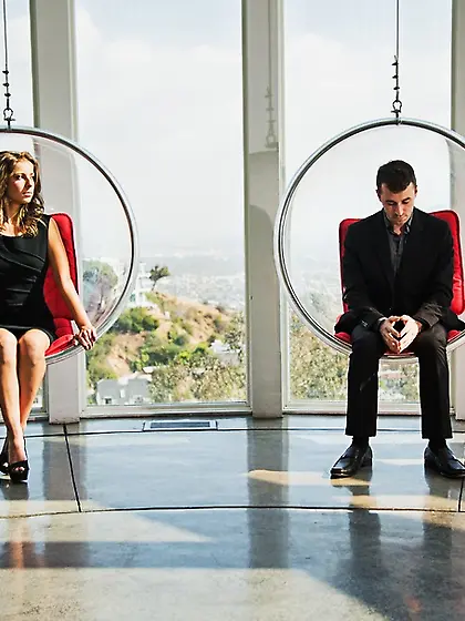 Hot brunette riding sucking