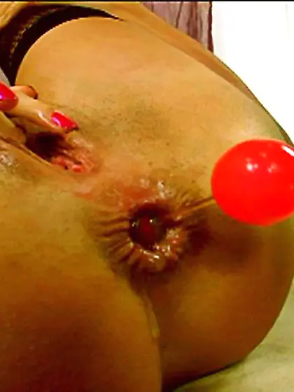 White stockings brunette dildo-fucked