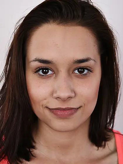 Slim brunette babe small