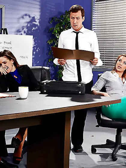 Busty latina redhead