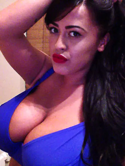 Red lipstick showing enormous