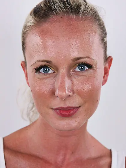 Slim seductive blonde innocent