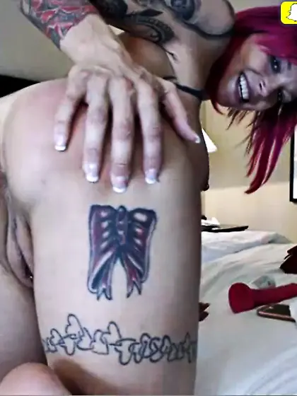 Hot live tattoo model Annabell