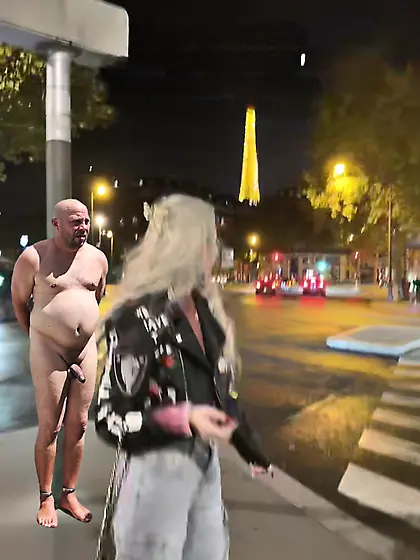 Tied nude humillant public cfnm