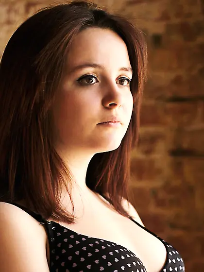 White teen black hair