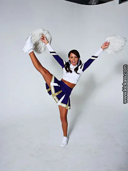 Shapley cheerleader ponytails brunette