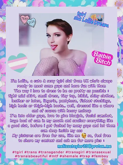 Lollie Dream, cute and sexy tgirl slut (shemale fuck doll)