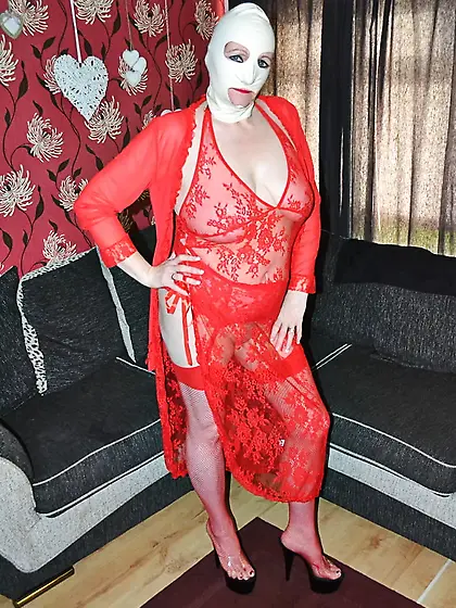 Slut wife dressed to fuck (red lace)