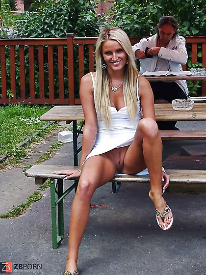 Revealed vulva in public