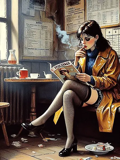 Tea,  smoking & Stockings