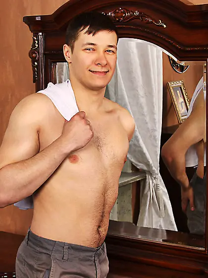 White young man seansporty