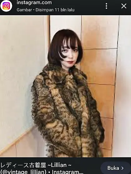 Wild cat fur coat