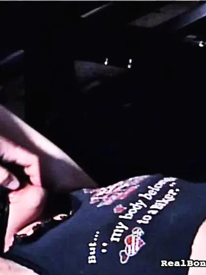 Bondaged brunette afraid sexual