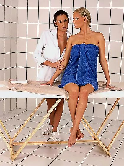 Big breasted naked ladies Sheila Grant and Sensual Jane have som