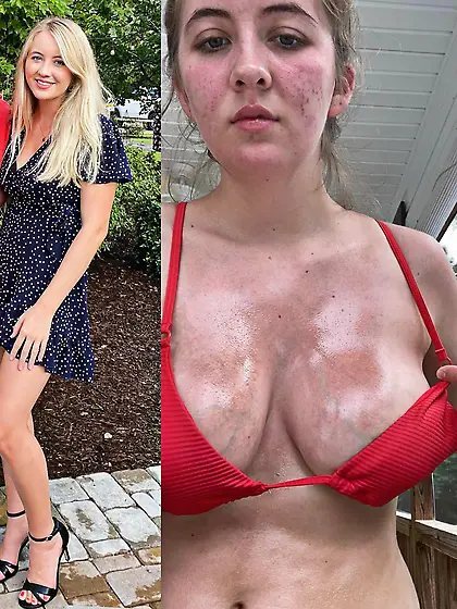 religious girlfriend showing off her big veiny tit