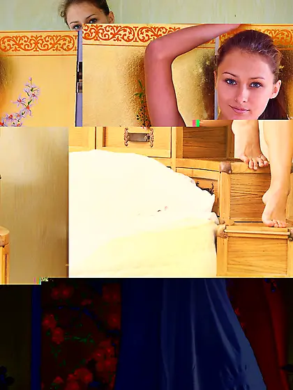 See how erotically this seducing teen Yarina A is rubbing down h