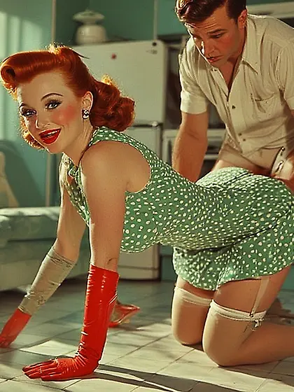 Helping mom in the kitchen