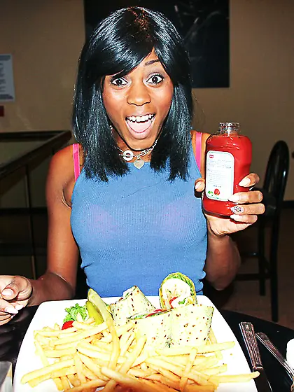 Black teen pink panty