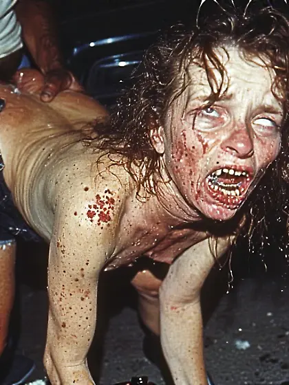 Meth Whore Tweaking while Doggy Style in Public