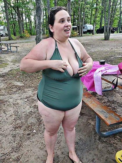 Wife Camping Public Tit Flash