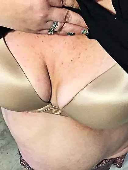 trying on some new bras