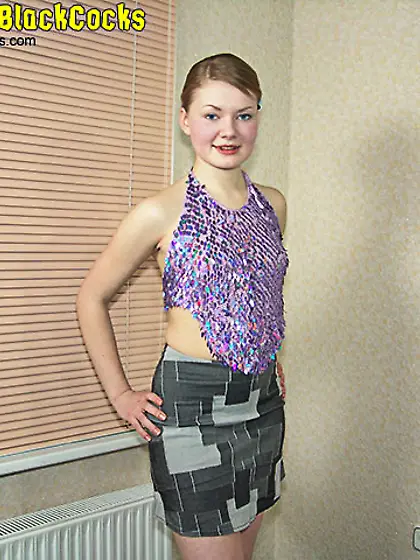 Ebony schlong stretches teen's tight asshole