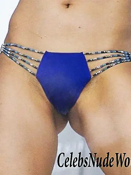 Joanna Krupa Wearing A Blue Thong Bikini In Miami