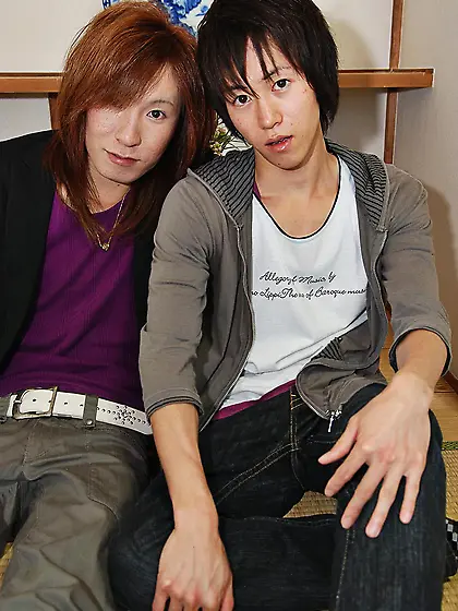 Long haired asian hunk