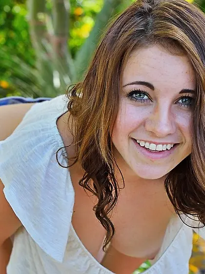 Young gal playful smile