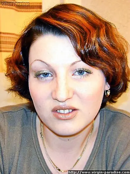 Virgin brunette shows off