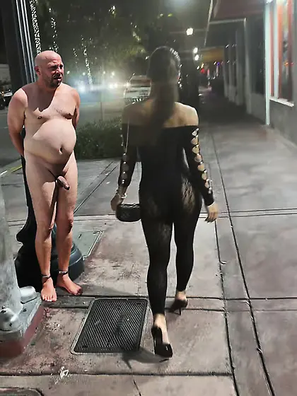 Tied nude humillant public cfnm