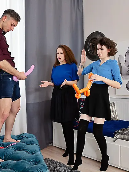 Awesome dude shows his affinity of the tightest slits ever