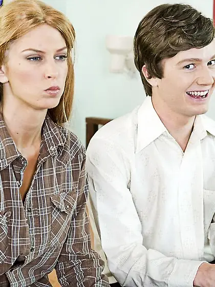 Busty Brooke Banner gags on long cock of her pale skinned lover