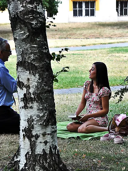 Pantyhose sex session poses