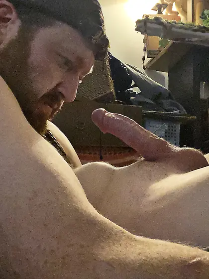 Playing with big cock