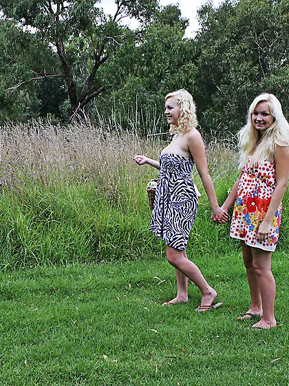 Alluring blondes black white