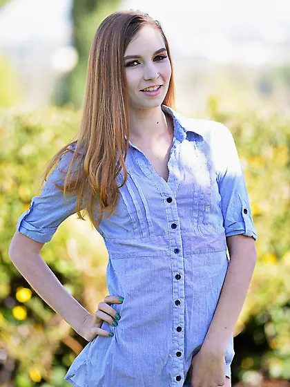 Redhead innocent masturbation