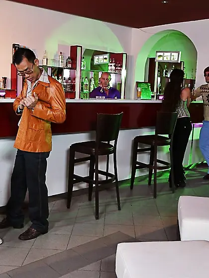 Lewd chick Alina Henessy is with real pleasure entertains with t