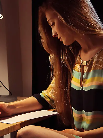 Flat-chested blonde with a big pale butt gets on all fours like