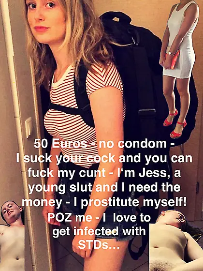 I‘m Jess! A young,  dirty bareback slut! POZ me!