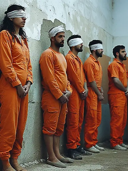 Hijabi girl in Male prison