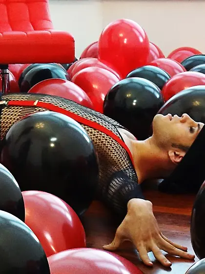 Sexy dude black fishnet