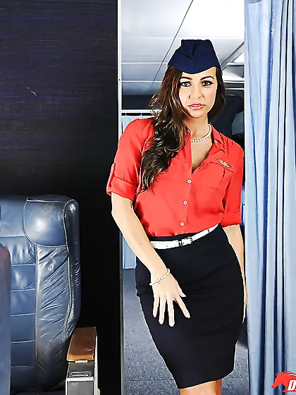 Somebody can catch stewardess being naked but she doesn't care a