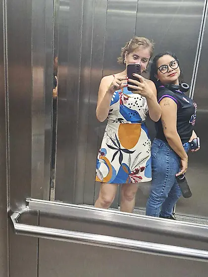 Priscila with her family and friends from Maringa