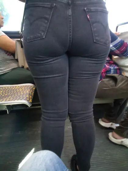 Latina with great ass on bus